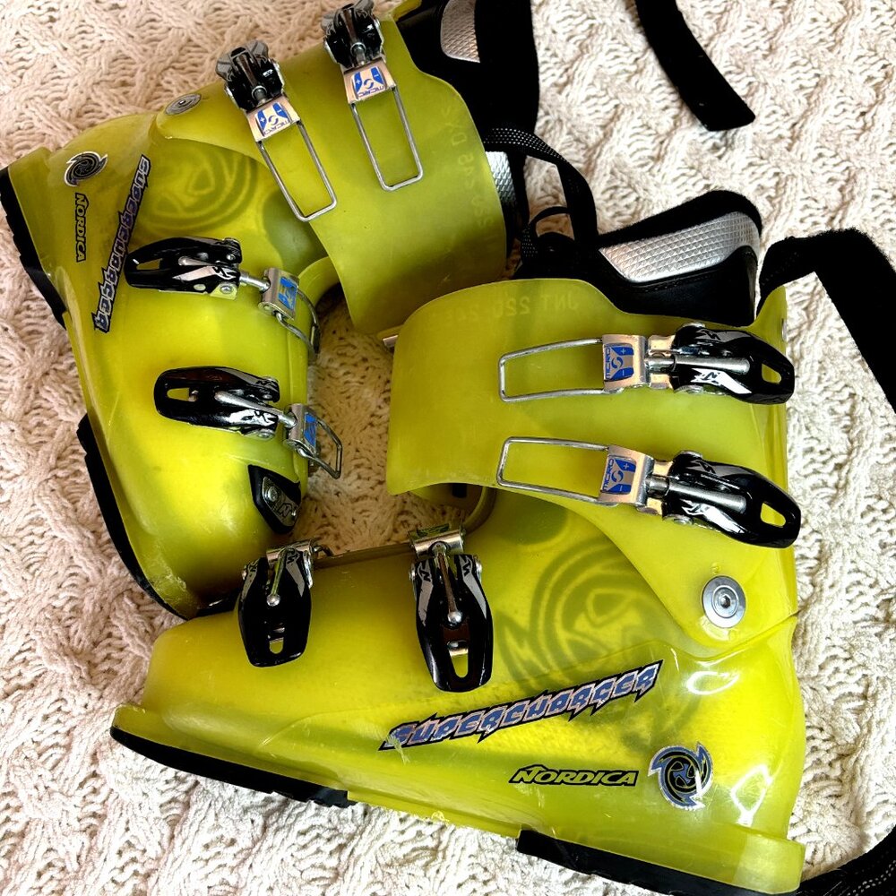 Nordica Supercharger Ignition‎ Yellow Professional Ski Boots 287mm Mondo 240-245